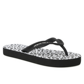 Armani Exchange Women’s Flip-Flops – Black & Optic White with Bold Branding